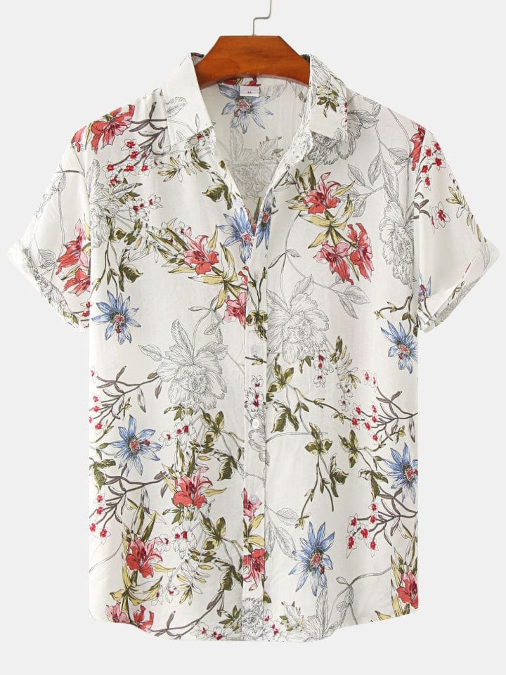 Printed Short Sleeve Men's Shirts SZYL041008