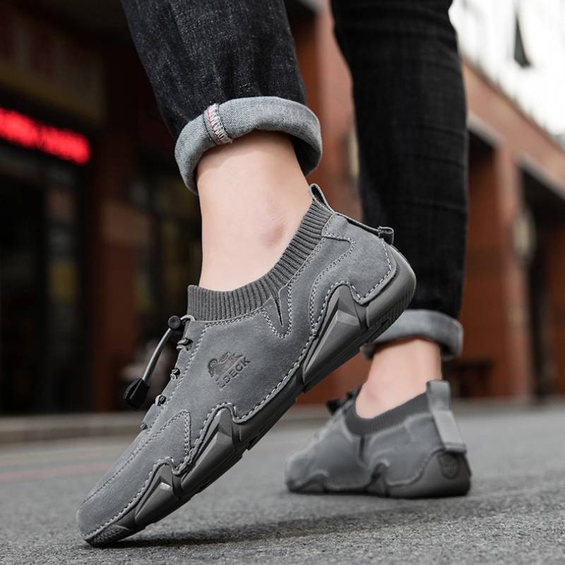 Men Leather Slip on Comfort Outdoor Shoes G7139