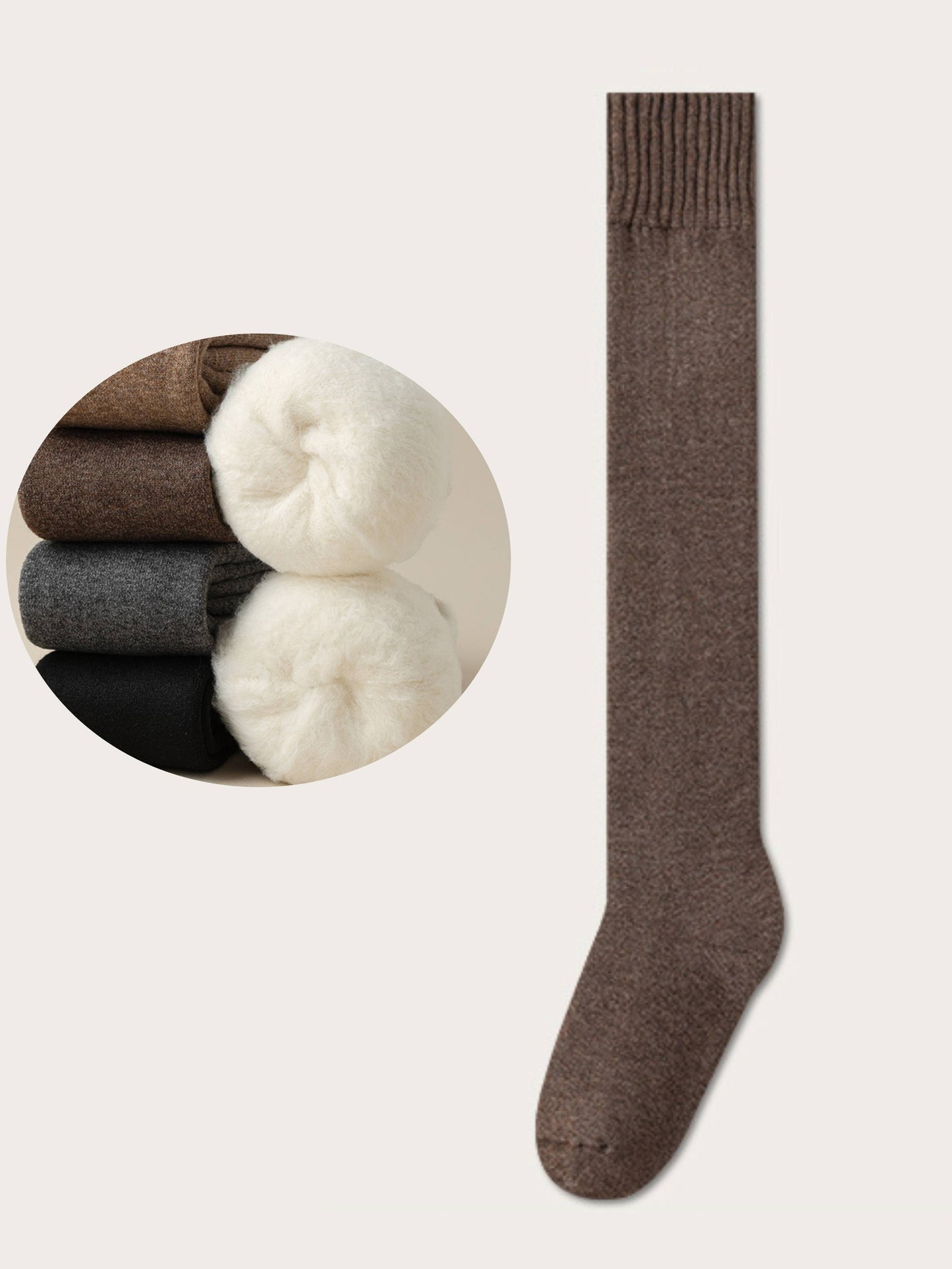 Fleece Lined Over the Knee Socks for Women – Thick Warm Winter Long Socks, Cozy Thermal Knee High Socks for Boots