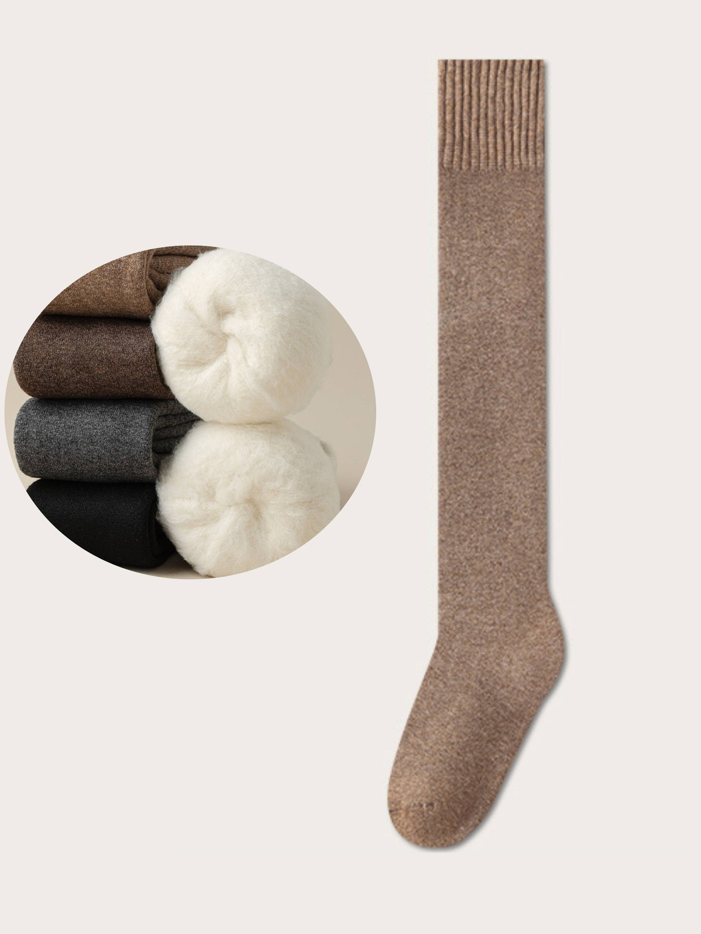 Fleece Lined Over the Knee Socks for Women – Thick Warm Winter Long Socks, Cozy Thermal Knee High Socks for Boots