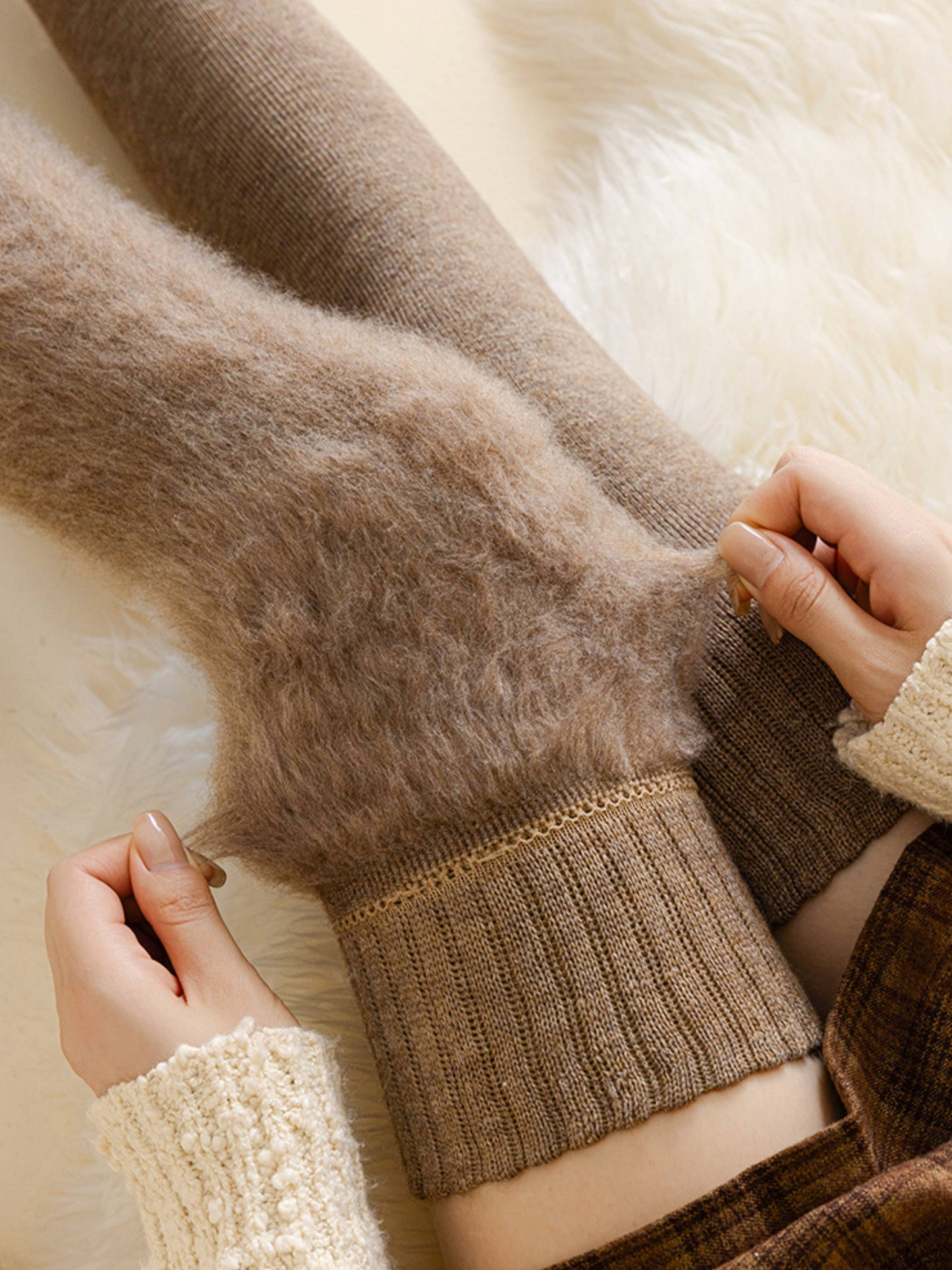 Fleece Lined Over the Knee Socks for Women – Thick Warm Winter Long Socks, Cozy Thermal Knee High Socks for Boots