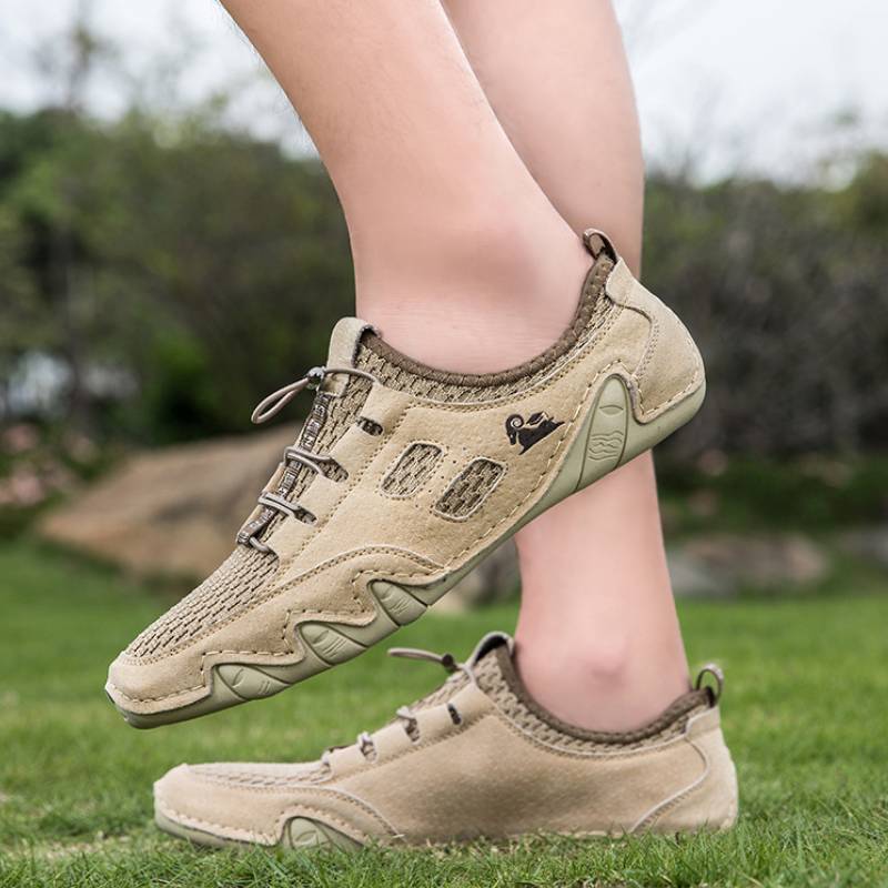 DBECK All Season Men lightweight Comfort Leather Shoes for Outdoor G8066