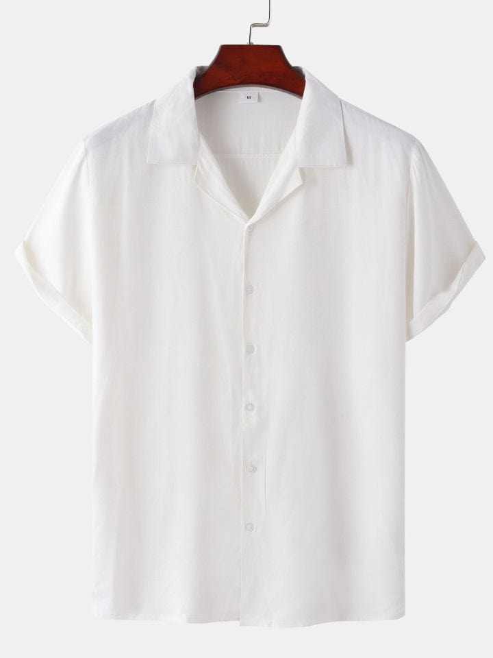 White Short Sleeve Shirts Men SZYL041006