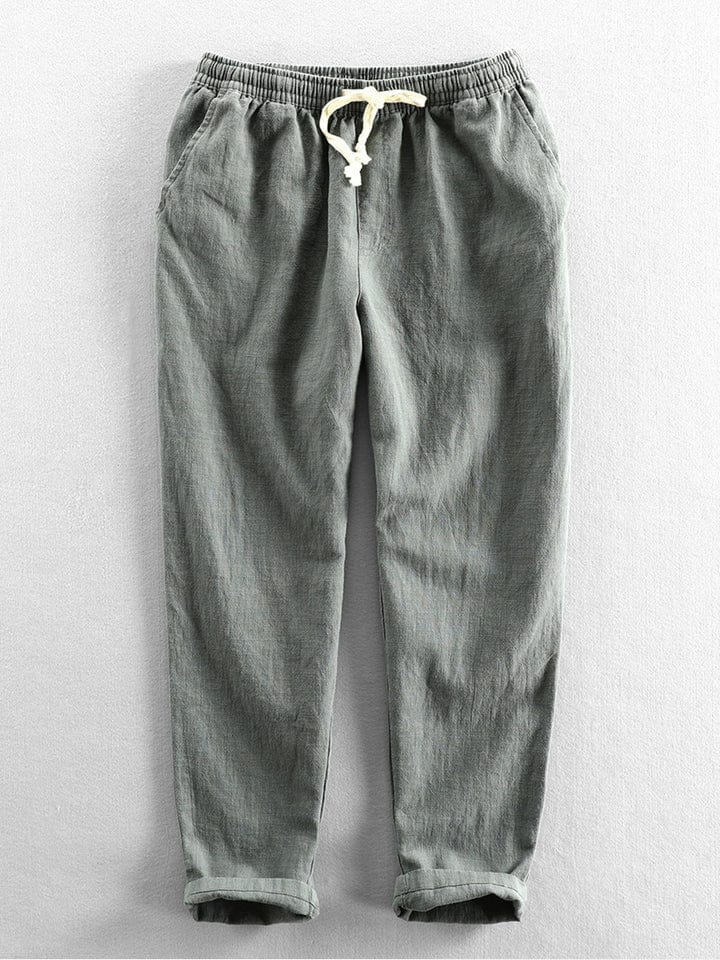 Straight Leg Linen Pants