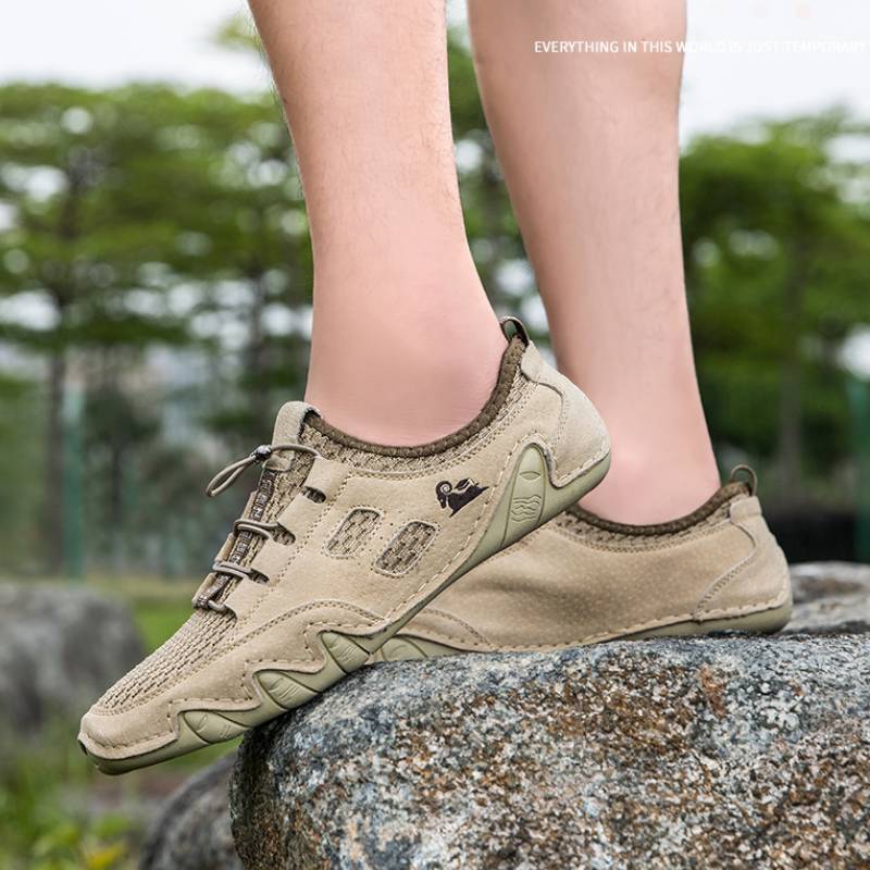 DBECK All Season Men lightweight Comfort Leather Shoes for Outdoor G8066