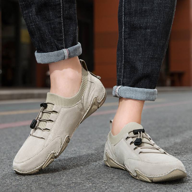 Men Leather Slip on Comfort Outdoor Shoes G7139