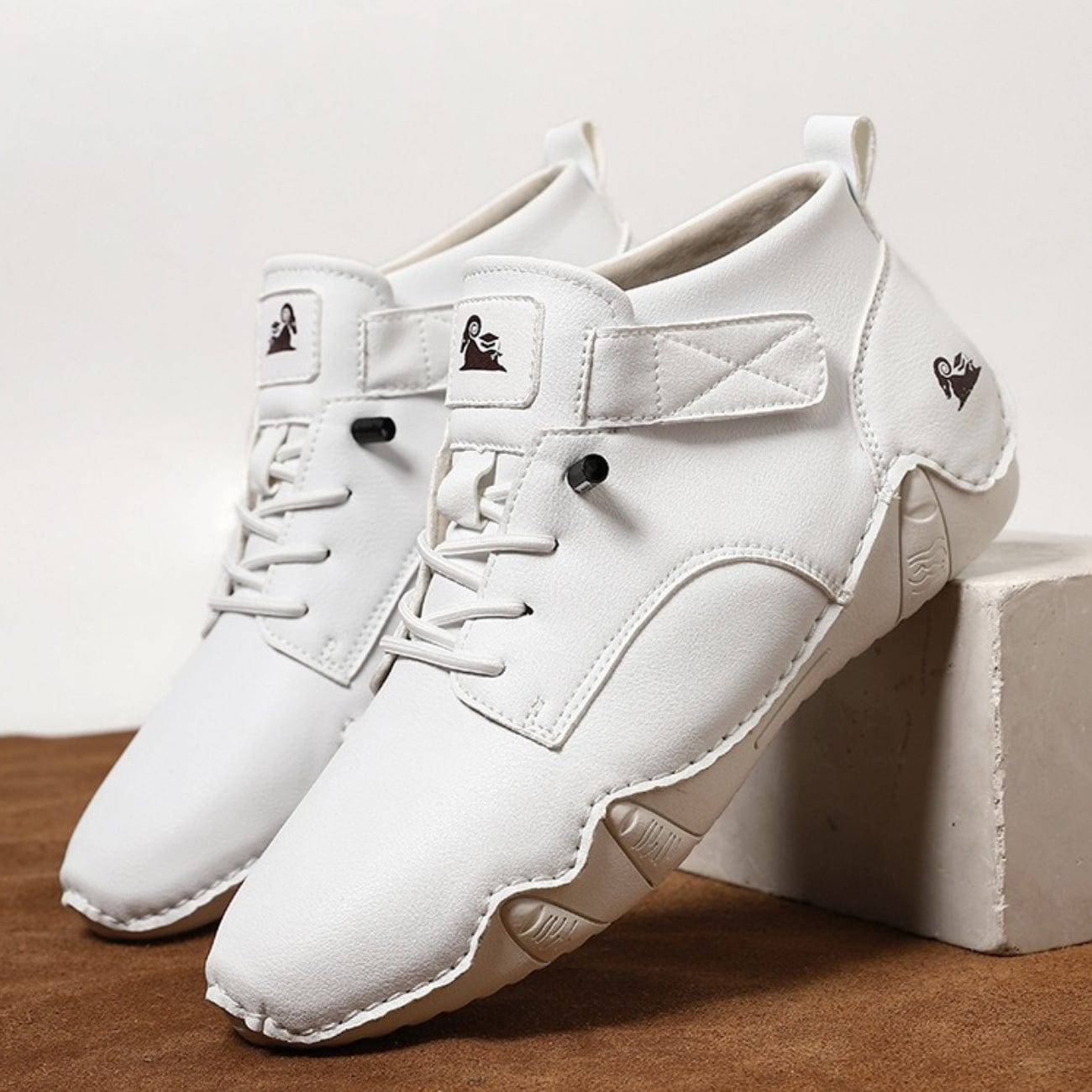 Men’s Waterproof Barefoot Hiking Boots – High-Top Soft Leather Outdoor Walking Shoes