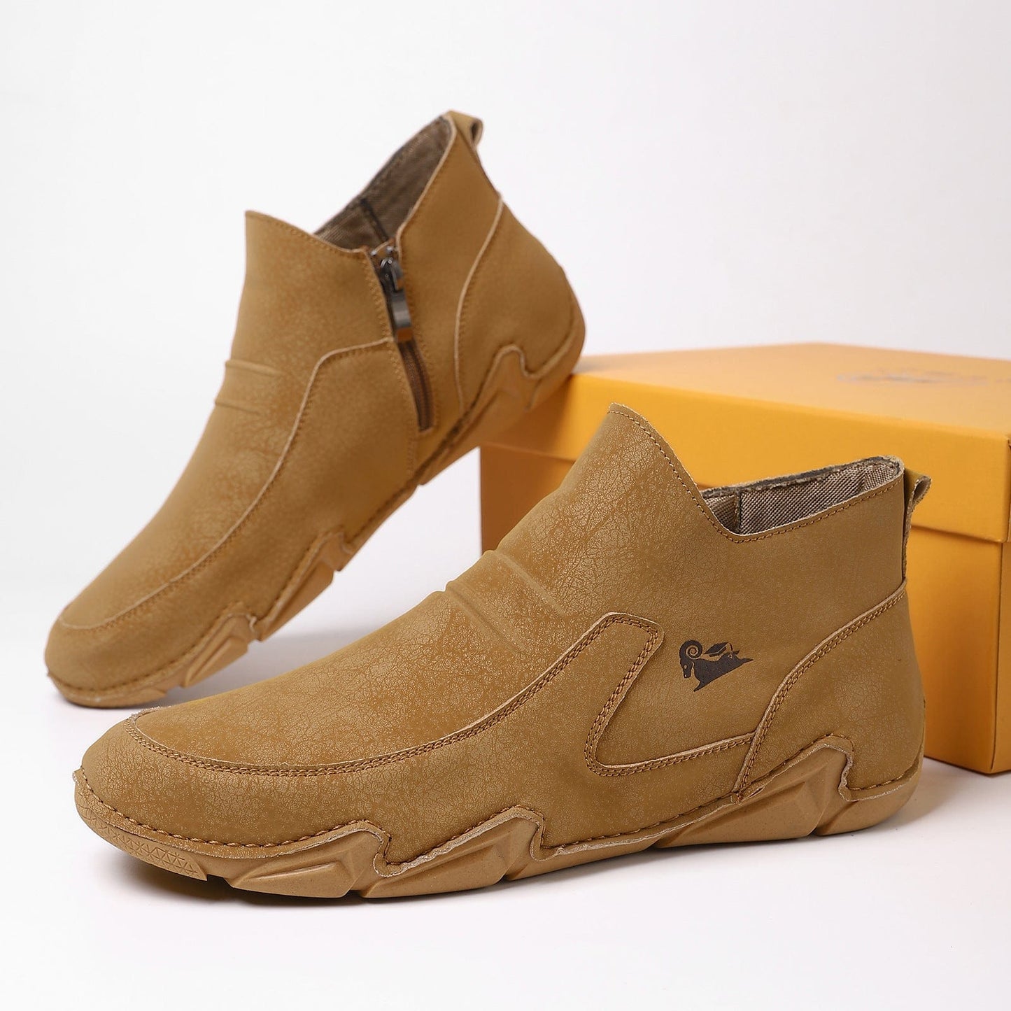 Slip-On Men's Leather Casual Shoes Comfortable