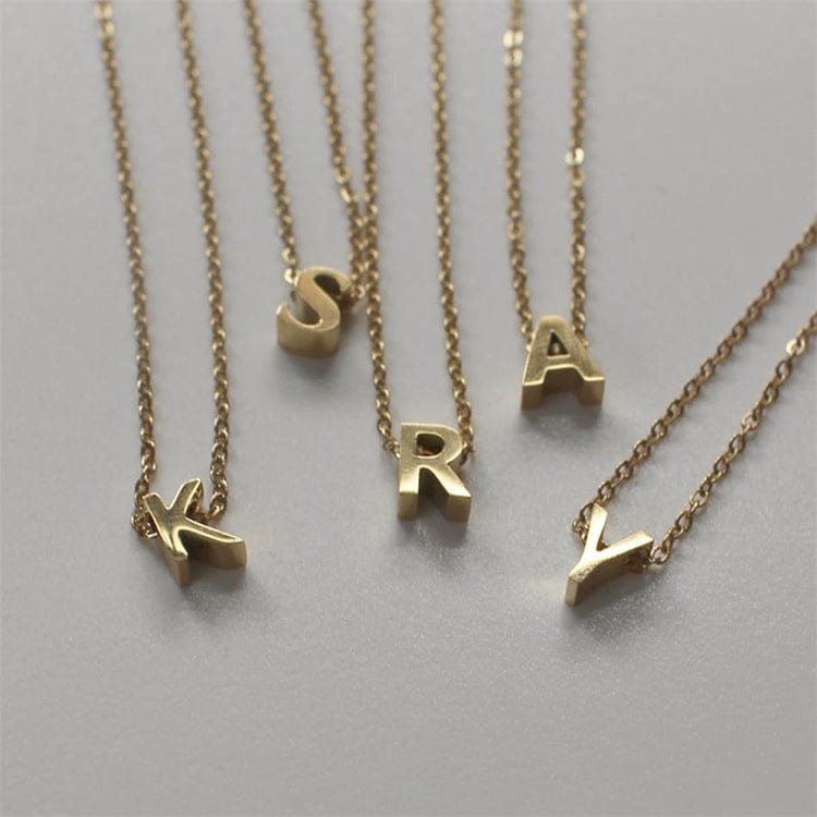 Initial Necklace, Letter Necklace, Gold Necklace, Personalized Name Necklace, Wife Gifts ,Gifts For Mom, Moms Gift, Birthday Gift for her