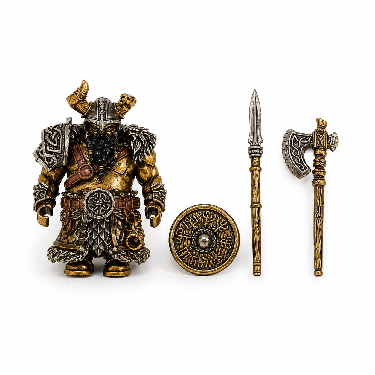 OMYEESE™ Viking Raider Magnetic Metal Desk Sculpture
