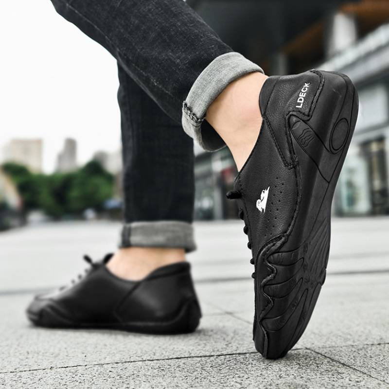 Casual Women’s Waterproof Barefoot Outdoor Shoes – Leather Minimalist Hiking & Driving Sneakers