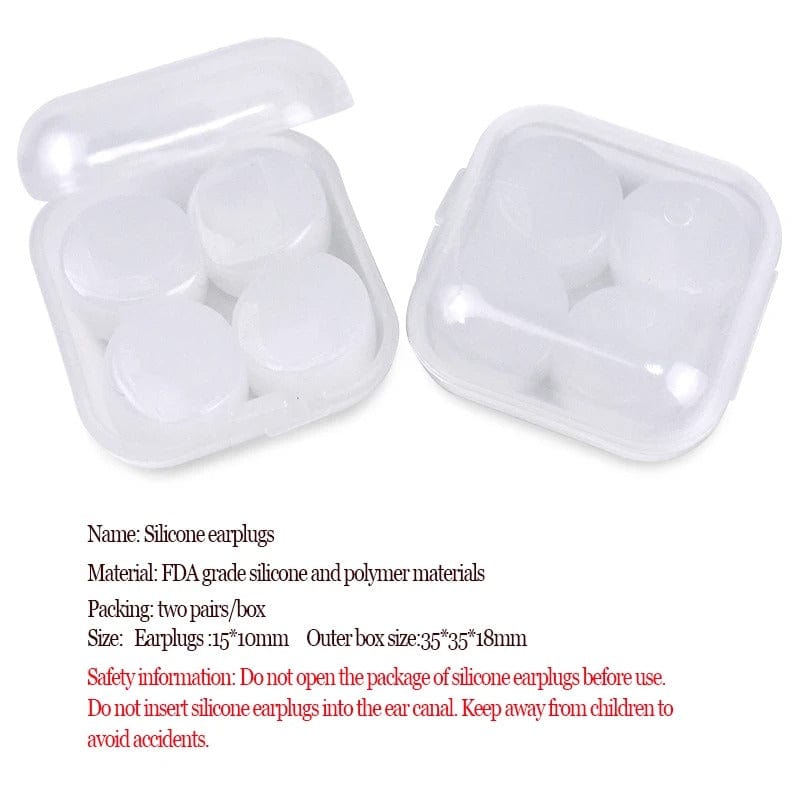 Sleep Silicone Earplugs, Swimming Wax Earplugs, Protect Sleep Noise Canceling Waterproof Travel Work Reusable Earplugs