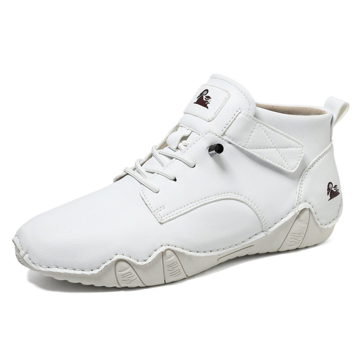 Men’s Waterproof Barefoot Hiking Boots – High-Top Soft Leather Outdoor Walking Shoes