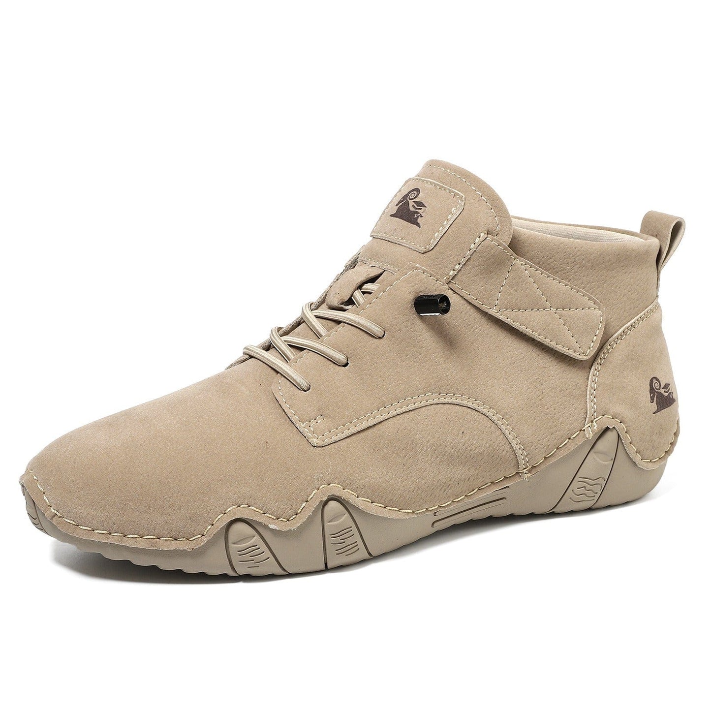 Men’s Waterproof Barefoot Hiking Boots – High-Top Soft Leather Outdoor Walking Shoes