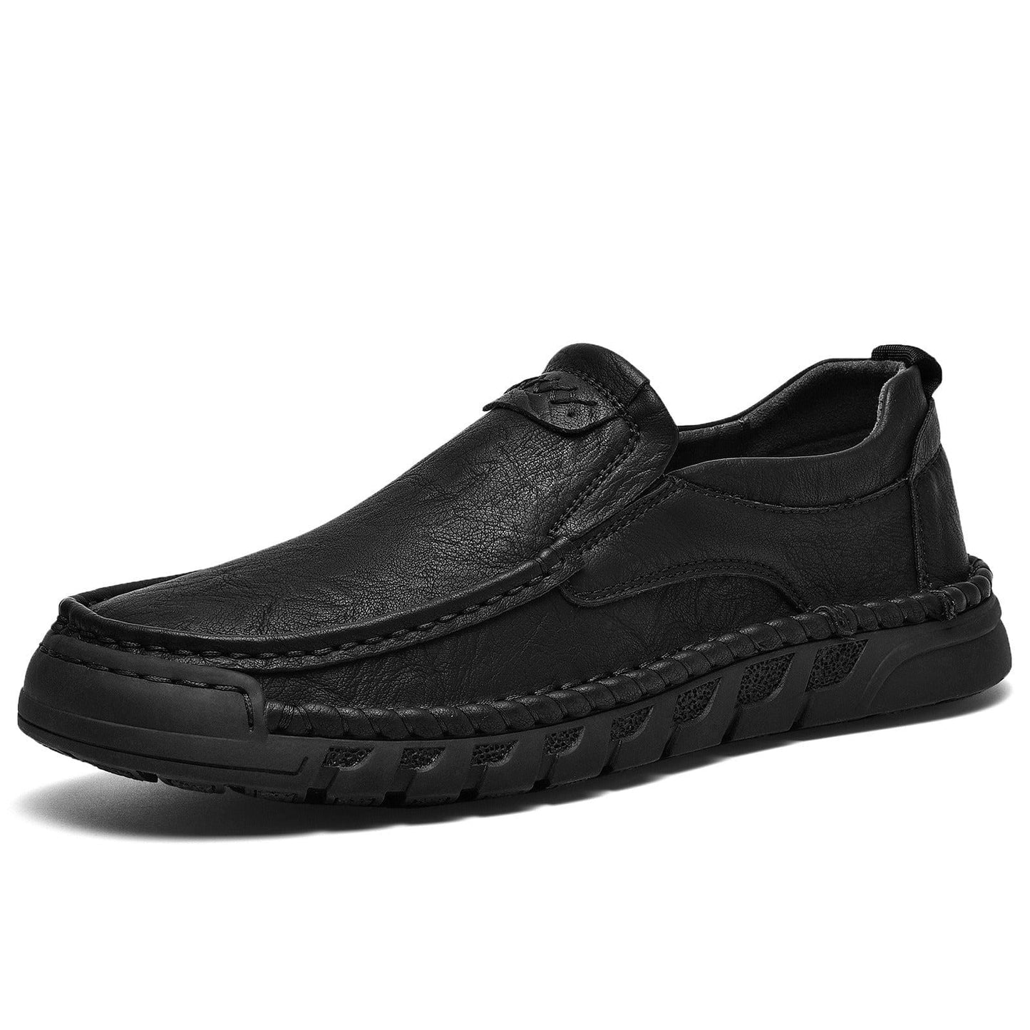 OMYEESE Business Men’s Leather Shoes Slip-On Comfortable Loafers for Work Travel