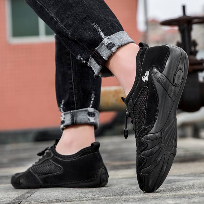 DBECK Casual Shoes G8066, Men's Barefoot Hiking Shoes - Non-Slip Wide Toe Box for Trail Running & Outdoor Walking