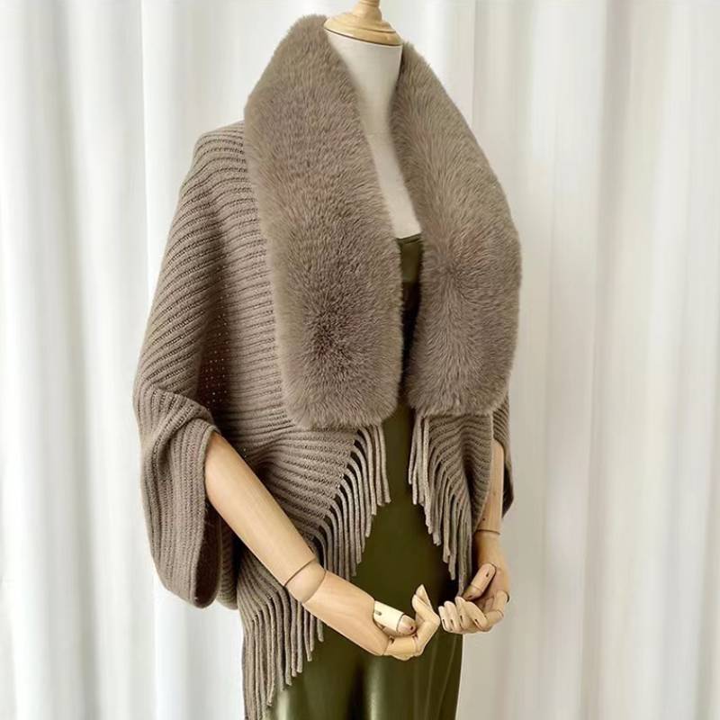 Ladies Knitted Loose Shawl Coat