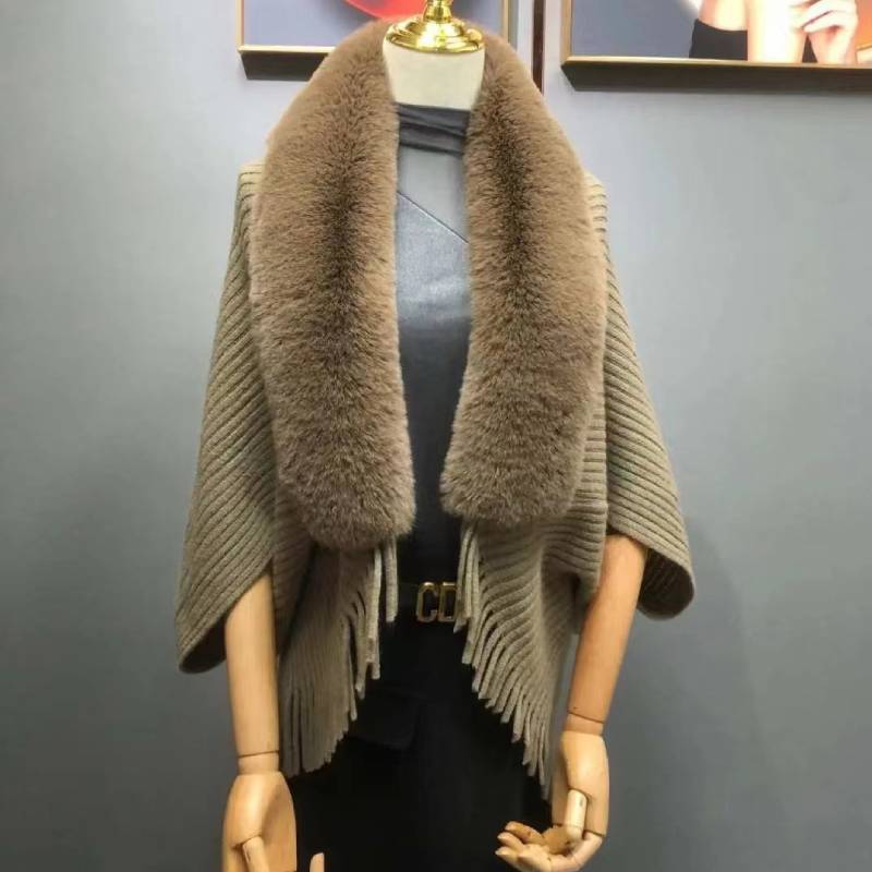 Ladies Knitted Loose Shawl Coat