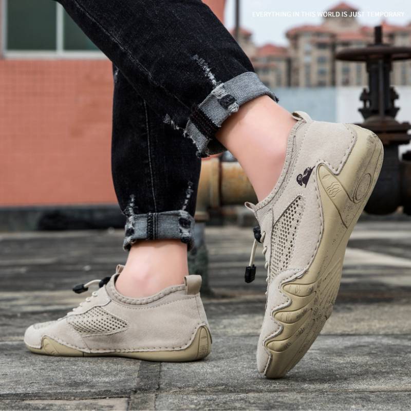 DBECK Casual Shoes G8066, Men's Barefoot Hiking Shoes - Non-Slip Wide Toe Box for Trail Running & Outdoor Walking