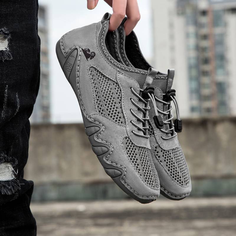 DBECK Casual Shoes G8066, Men's Barefoot Hiking Shoes - Non-Slip Wide Toe Box for Trail Running & Outdoor Walking