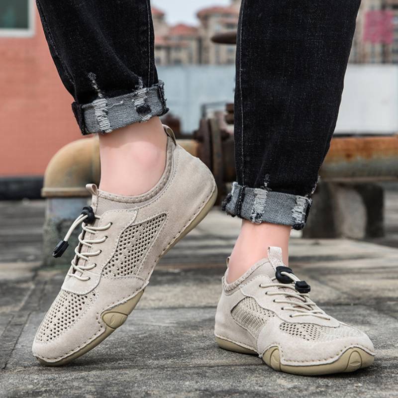 DBECK Casual Shoes G8066, Men's Barefoot Hiking Shoes - Non-Slip Wide Toe Box for Trail Running & Outdoor Walking