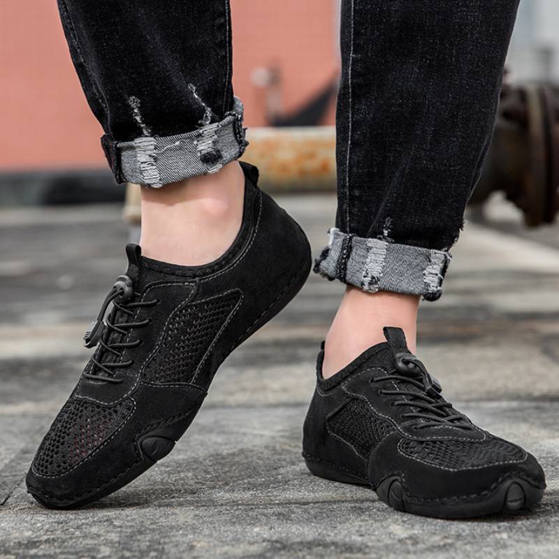 DBECK Casual Shoes G8066, Men's Barefoot Hiking Shoes - Non-Slip Wide Toe Box for Trail Running & Outdoor Walking