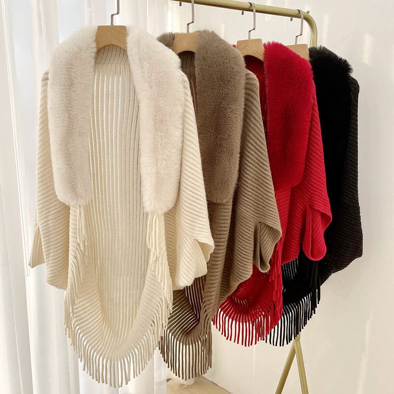 Ladies Knitted Loose Shawl Coat