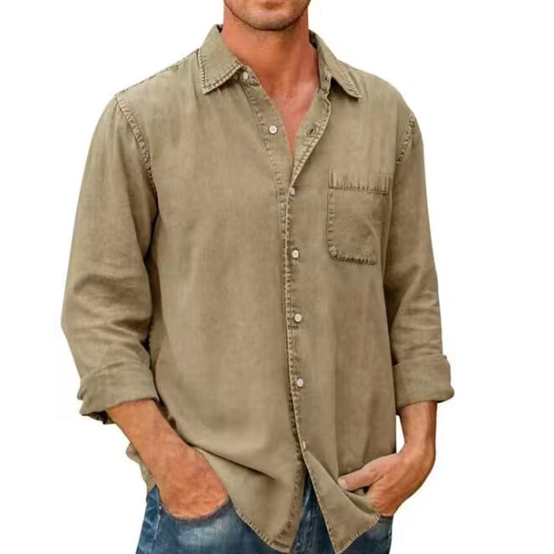 Long Sleeve Men's Denim Shirt