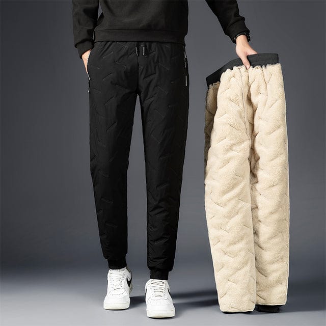 Men Winter Thicken Fleece Warm Trousers