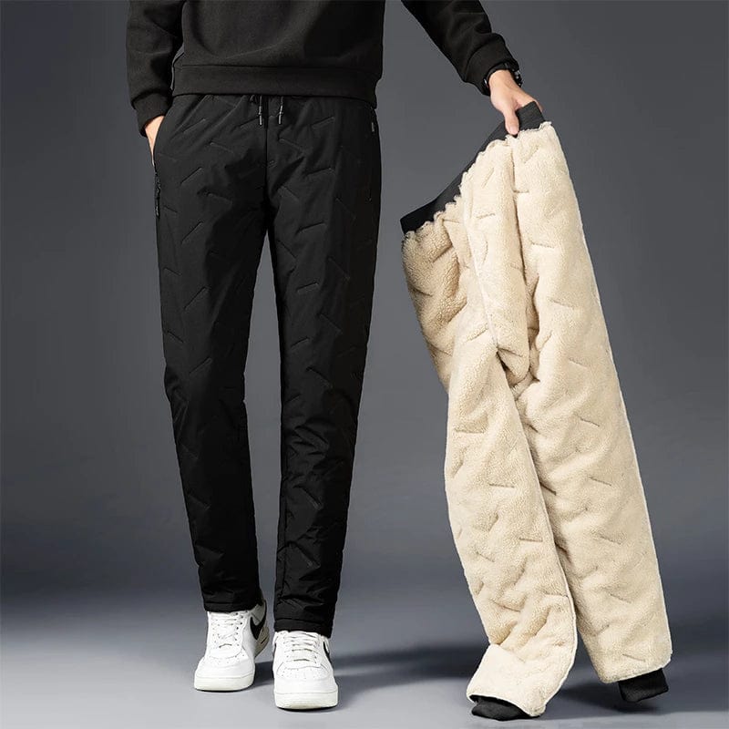 Men Winter Thicken Fleece Warm Trousers
