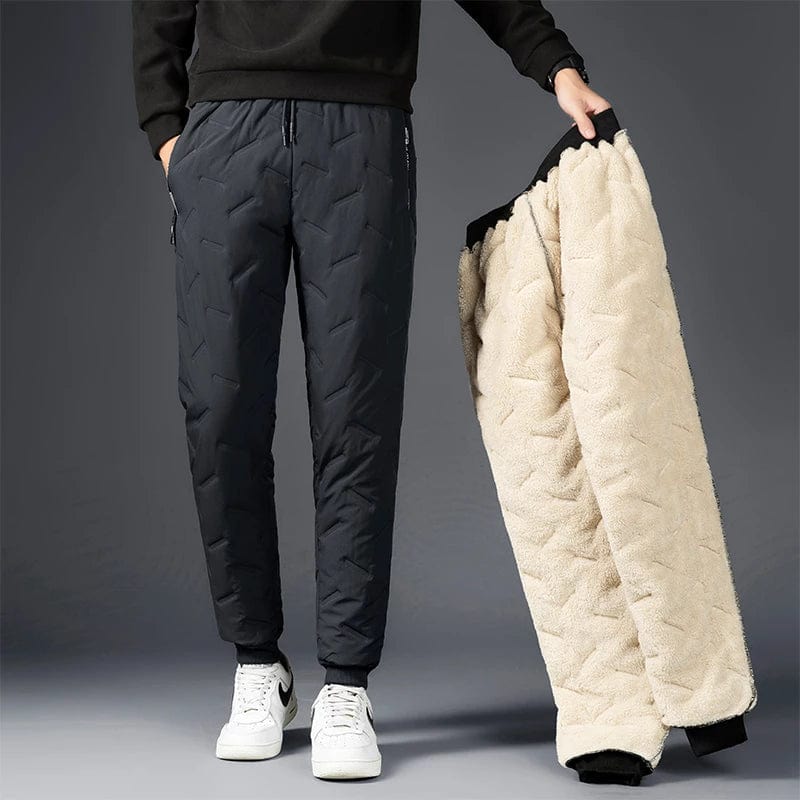 Men Winter Thicken Fleece Warm Trousers