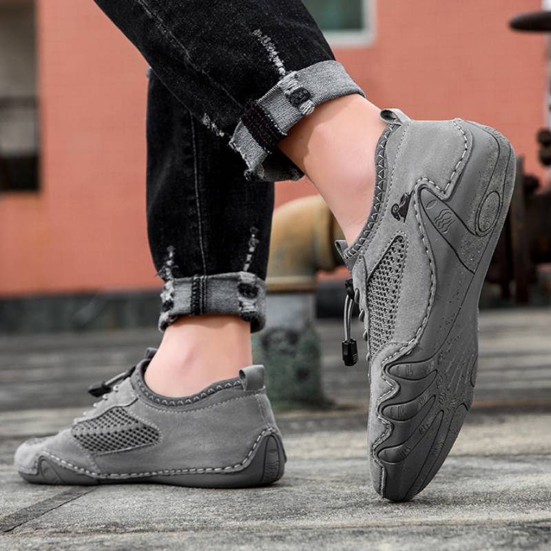 DBECK Casual Shoes G8066, Men's Barefoot Hiking Shoes - Non-Slip Wide Toe Box for Trail Running & Outdoor Walking