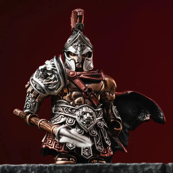 Spartan Magnetic Detachable Medieval Bronze Copper Collectible Figurine – Mini Armor Warrior