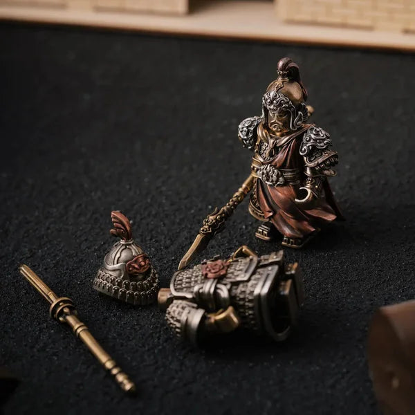 Magnetic Detachable Warrior Figurine Decor – Premium Metal Collectible Statue