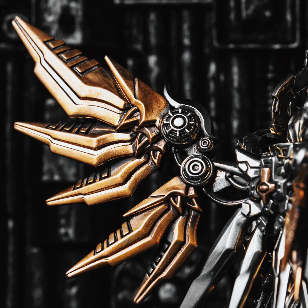 Mech Justicar Magnetic Detachable Medieval Bronze Knight Figurine – Mini Armor Warrior Collectible Statue