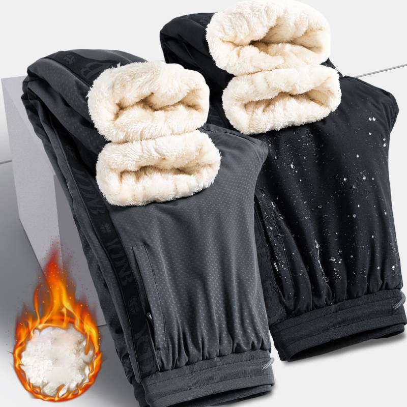 Men's Winter Thicken Fleece Warm Trousers.