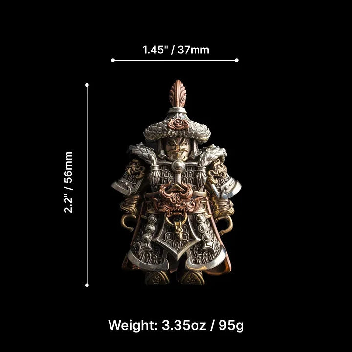 Magnetic Detachable Bronze Copper Warrior Figurine – Premium Collectible Desk Statue