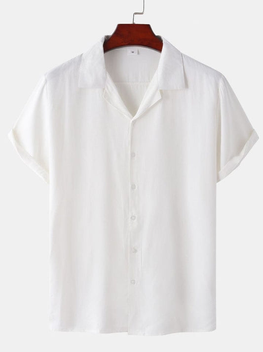 White Short Sleeve Shirts Men SZYL041006