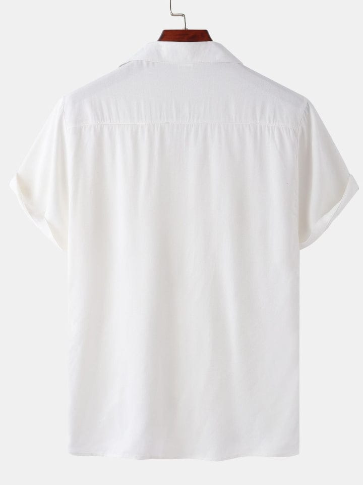 White Short Sleeve Shirts Men SZYL041006