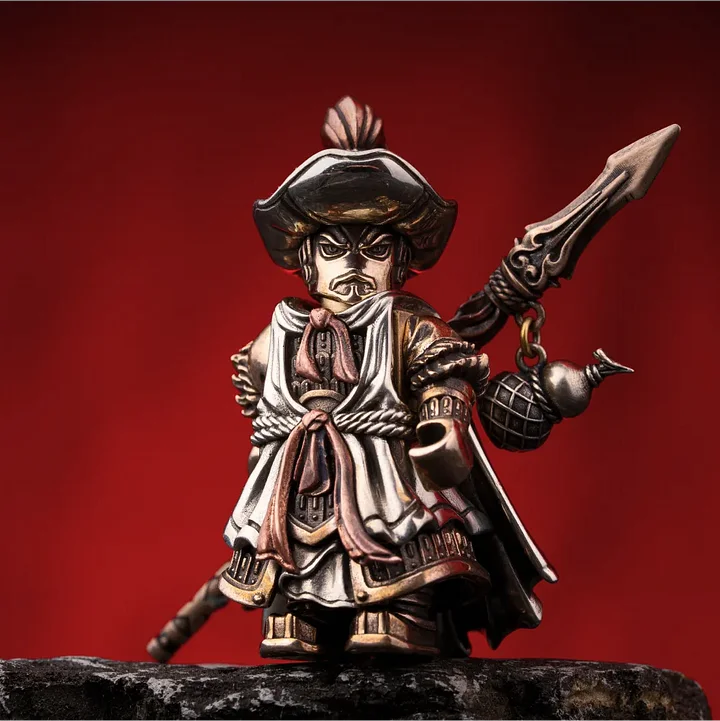 Magnetic Detachable Metal Spear Warrior Figurine – Premium Collectible Desk Statue