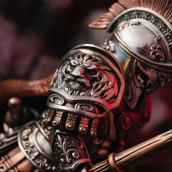 Spartan Magnetic Detachable Medieval Bronze Copper Collectible Figurine – Mini Armor Warrior