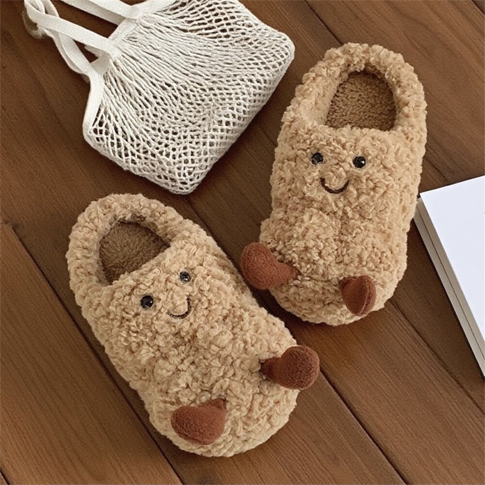 Winter Warm Fluffy Fuzzy Scuff Slippers Soft Comfy Memory Foam Non-slip Indoor House Shoes