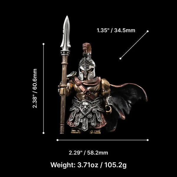 Spartan Magnetic Detachable Medieval Bronze Copper Collectible Figurine – Mini Armor Warrior