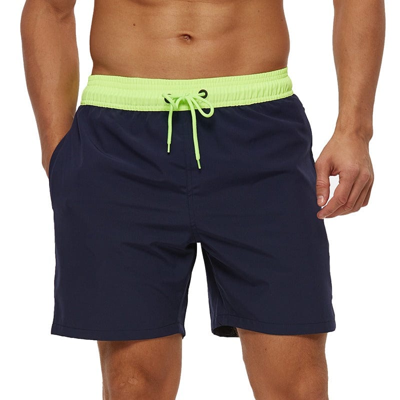 Men's Stretch Quick Dry Beach Shorts With Zipper Pockets and Mesh Lining