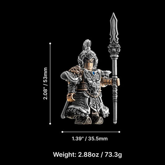 Premium Metal Knight Figurine –Bronze Copper Magnetic Detachable Collectible for Desk Display