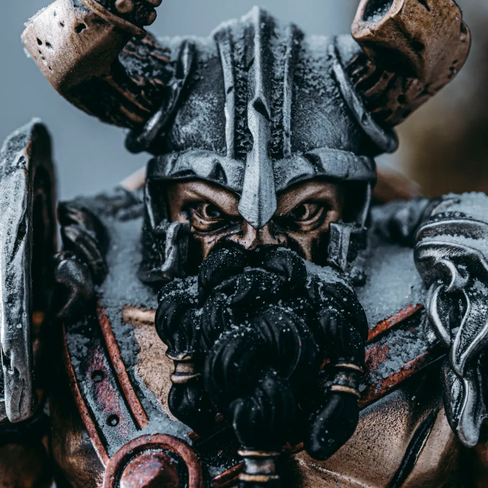 Viking Raider Collectible Figure Detachable Bronze Copper Knight Statue
