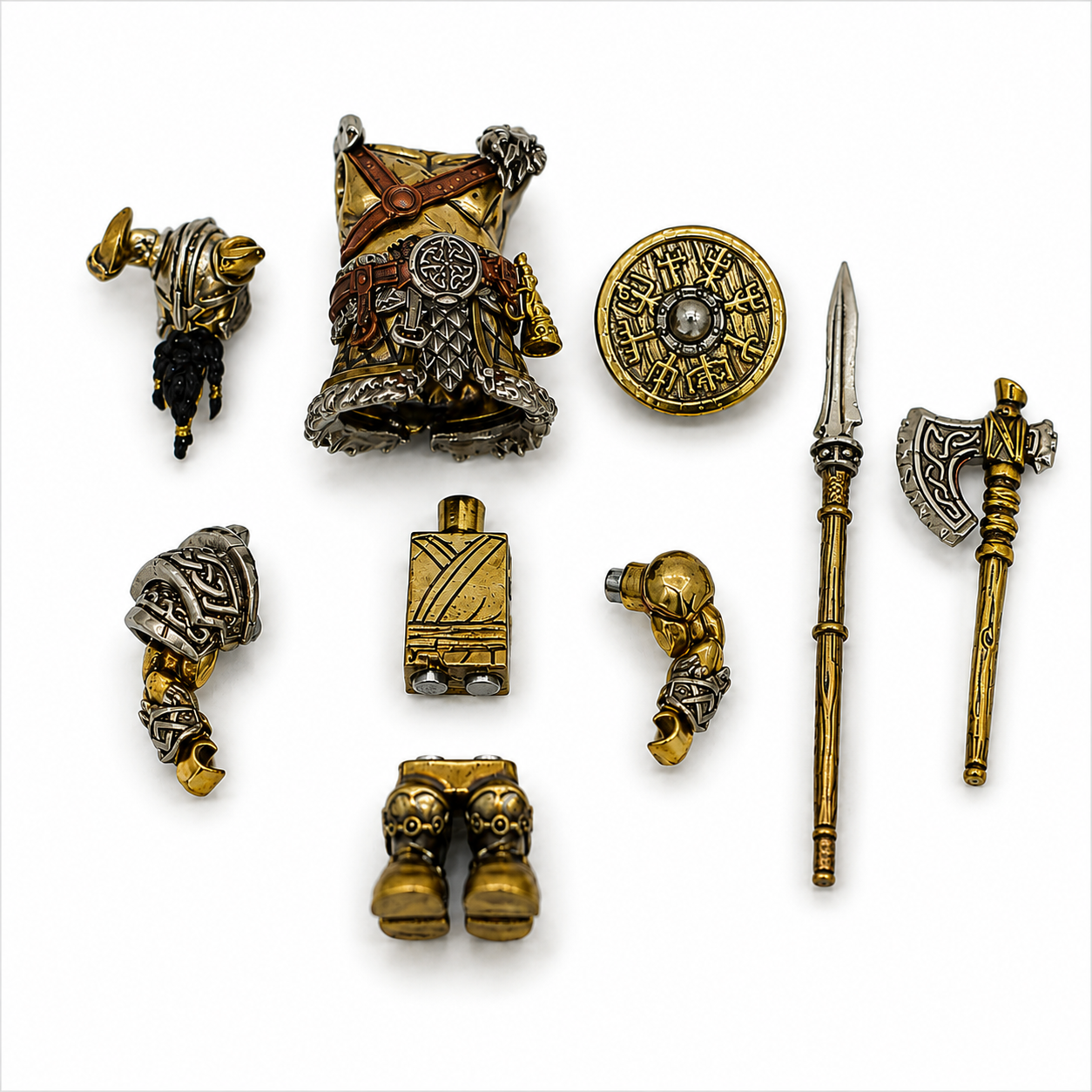 OMYEESE™ Viking Raider Magnetic Metal Desk Sculpture