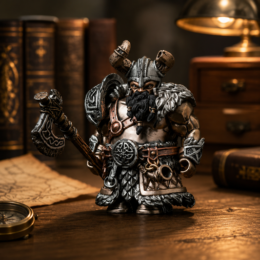 OMYEESE™ Viking Raider Magnetic Metal Desk Sculpture