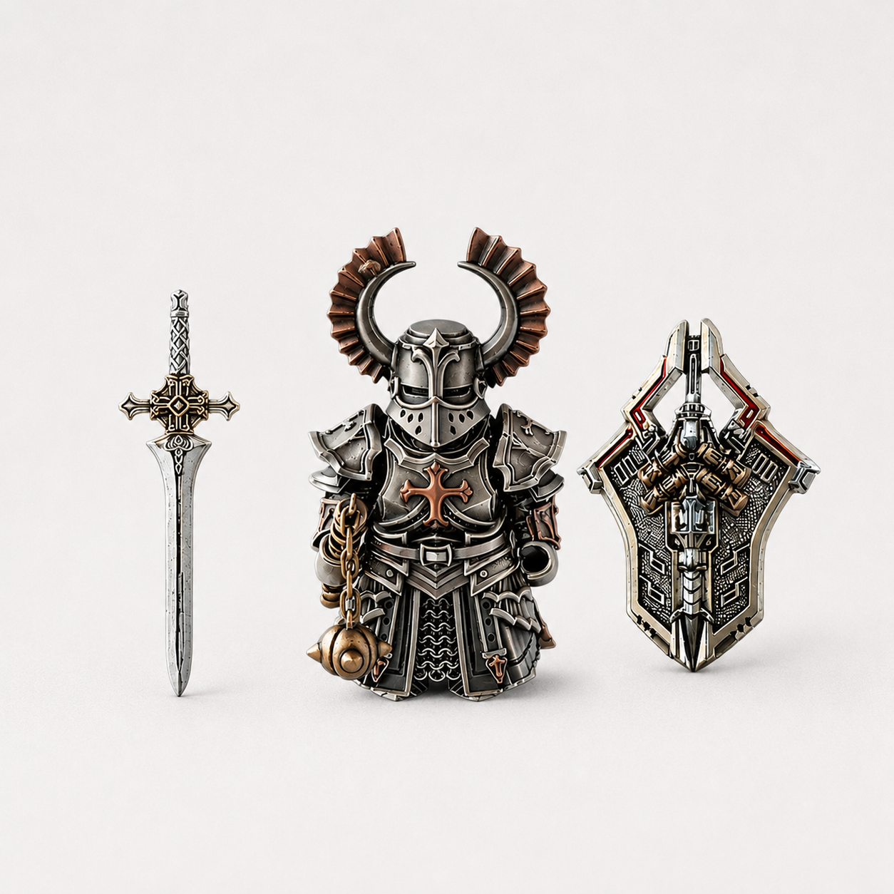 OMYEESE™ Crusader Magnetic Metal Desk Sculpture