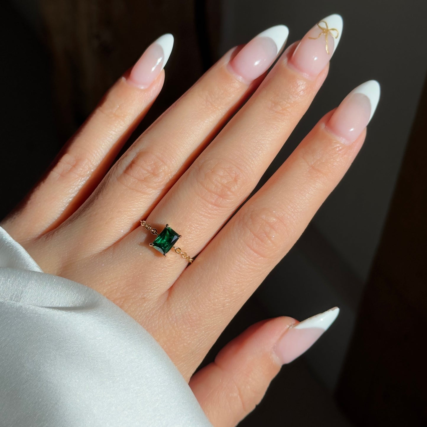 Emerald Green Self-Love Chain Rings